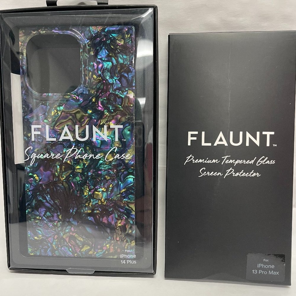 Apple 13 Pro Max Flaunt Abalone Shell Square Phone Case